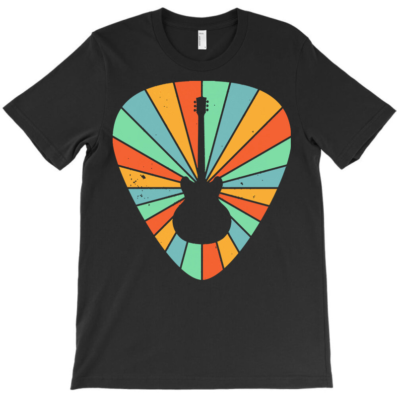 Guitar Pick T  Shirt Guitar Pick Electric Guitar Retro Theme T  Shirt T-Shirt by halfahull | Artistshot