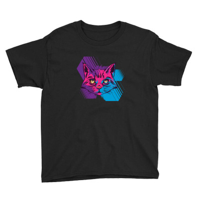 Cat Face Youth Tee Designed By Tahoeboelat