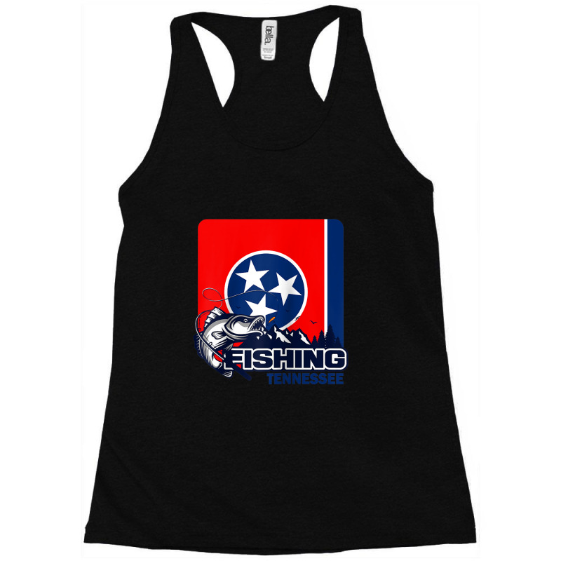 Flag Of Tennessee   Fishing In Tennessee Raglan Baseball Tee Racerback Tank by Tiktify | Artistshot