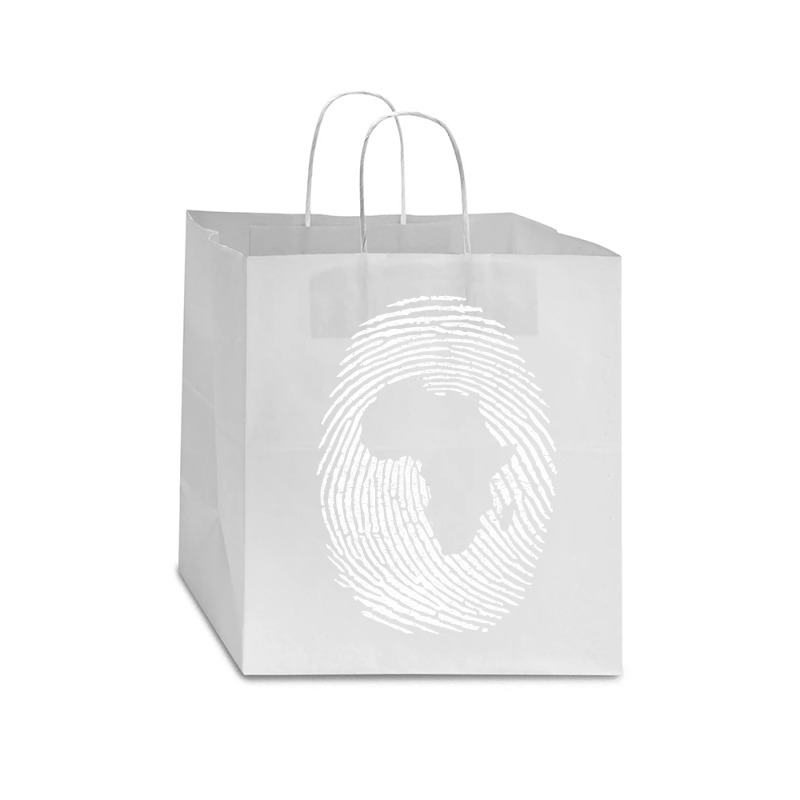 Black History Month African  Africa Fingerprint Star Paper Bag - 13 x 7 x 13 by bakien89 | Artistshot