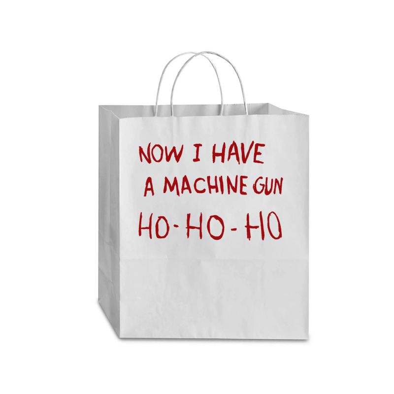 Now I Have A Machine Gun Ho Ho Ho Sweatshirt Traveler Paper Bag -13 X 6 X 15 3/4 | Artistshot