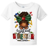 Assistant Director Life Afro Messy Bun Baby Tee | Artistshot