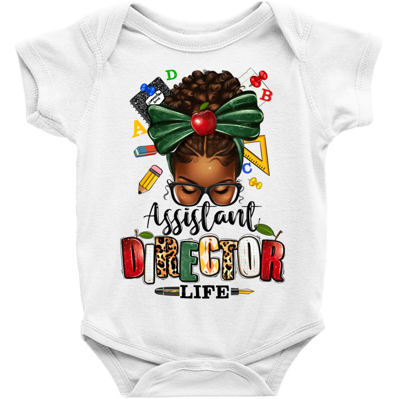 Assistant Director Life Afro Messy Bun Baby Bodysuit by texasbilliewilder | Artistshot