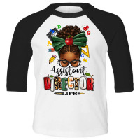 Assistant Director Life Afro Messy Bun Toddler 3/4 Sleeve Tee | Artistshot