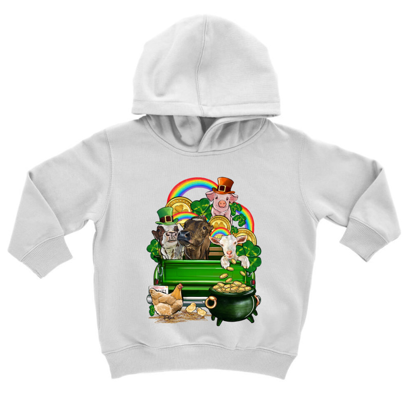 St. Patrick's Day Animal Truck Toddler Hoodie | Artistshot