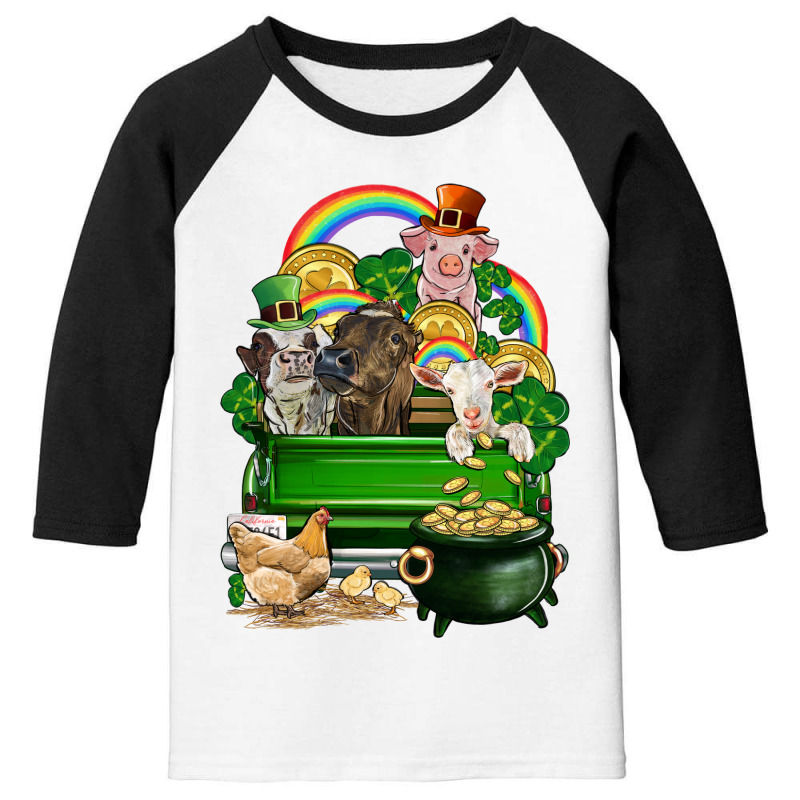 St. Patrick's Day Animal Truck Youth 3/4 Sleeve | Artistshot