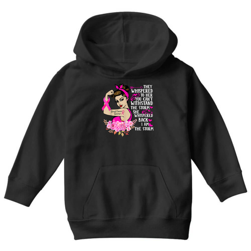 I'm The Storm Strong Women Breast Cancer Warrior Pink Ribbon T Shirt Youth Hoodie | Artistshot