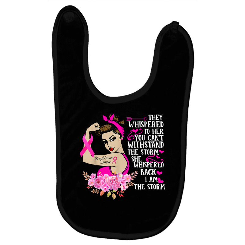 I'm The Storm Strong Women Breast Cancer Warrior Pink Ribbon T Shirt Baby Bibs | Artistshot