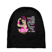 I'm The Storm Strong Women Breast Cancer Warrior Pink Ribbon T Shirt Baby Beanies | Artistshot