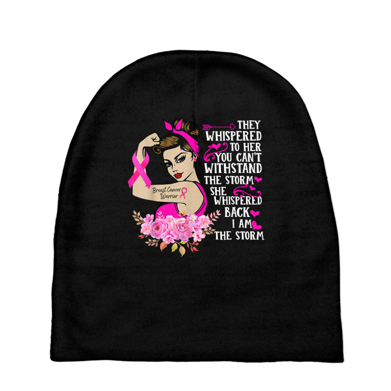 I'm The Storm Strong Women Breast Cancer Warrior Pink Ribbon T Shirt Baby Beanies | Artistshot