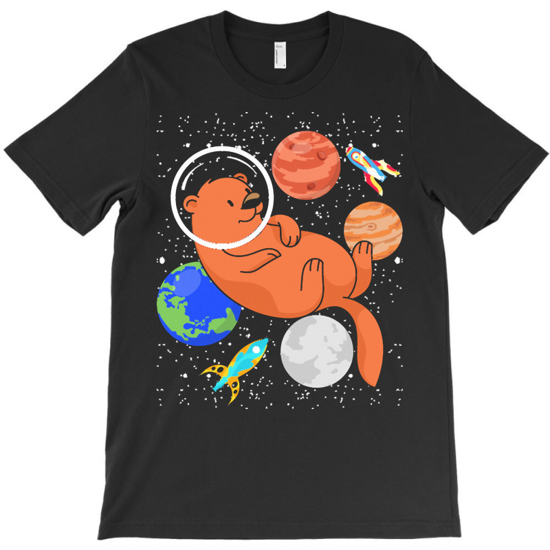 Otters T  Shirt Space Otters Galaxy Funny Astronaut Otter T  Shirt T-shirt | Artistshot