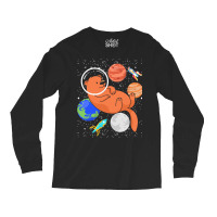 Otters T  Shirt Space Otters Galaxy Funny Astronaut Otter T  Shirt Long Sleeve Shirts | Artistshot