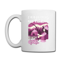 Girl Fishing Rod Campfire Fish Woman Camping And Fishing Coffee Mug | Artistshot