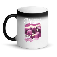 Girl Fishing Rod Campfire Fish Woman Camping And Fishing Magic Mug | Artistshot