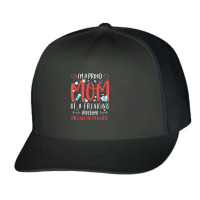 Proud Mom Of A Freaking Awesome Private Duty Mothers Day T Shirt Trucker Cap | Artistshot