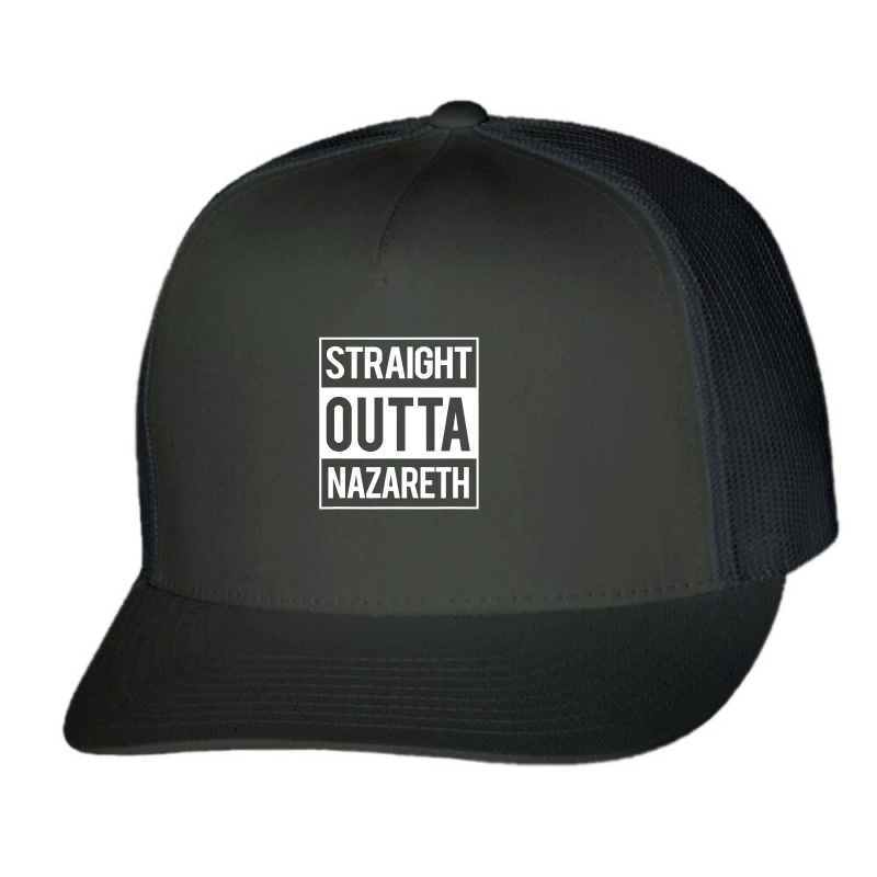 Straight Outta Nazareth Jesus Funny Christian T  Gift Trucker Cap by thutrang92 | Artistshot