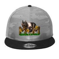 Western Mom With Hampshire Pig And Baby Pig Camo Snapback | Artistshot