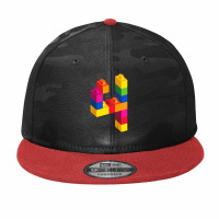 Kids 4 Year Old Building Blocks Birthday Bricks 4th Gift Camo Snapback | Artistshot