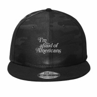 I'm Afraid Of Americans Original Faded Retro Style Design Camo Snapback | Artistshot