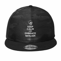 Keep Calm And Embrace Nihilism Camo Snapback | Artistshot