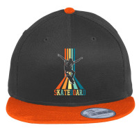 Retro Skateboard Skateboarding 23418449 Flat Bill Snapback Cap | Artistshot