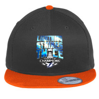 Lightning Strikes Twice Flat Bill Snapback Cap | Artistshot