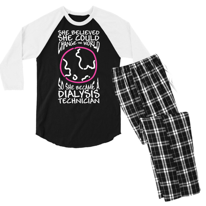 Dialysis Technician T  Shirt Dialysis Technician T  Shirt Men's 3/4 Sleeve Pajama Set | Artistshot