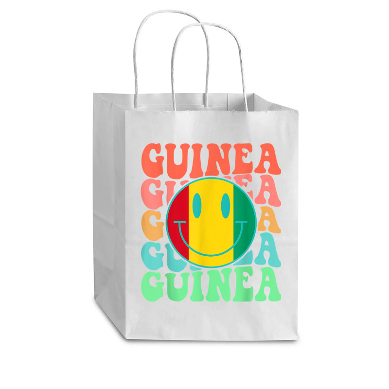 Retro Guinea Guinean Flag Mens Womens Kids T Shirt Cub Paper Bag - 8 X 4 1/2 X 10 1/4 | Artistshot