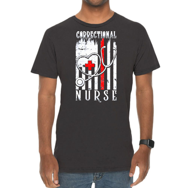 Distressed Flag Correctional Nurse 4th T  Shirt Distressed Flag Correc Vintage T-shirt | Artistshot