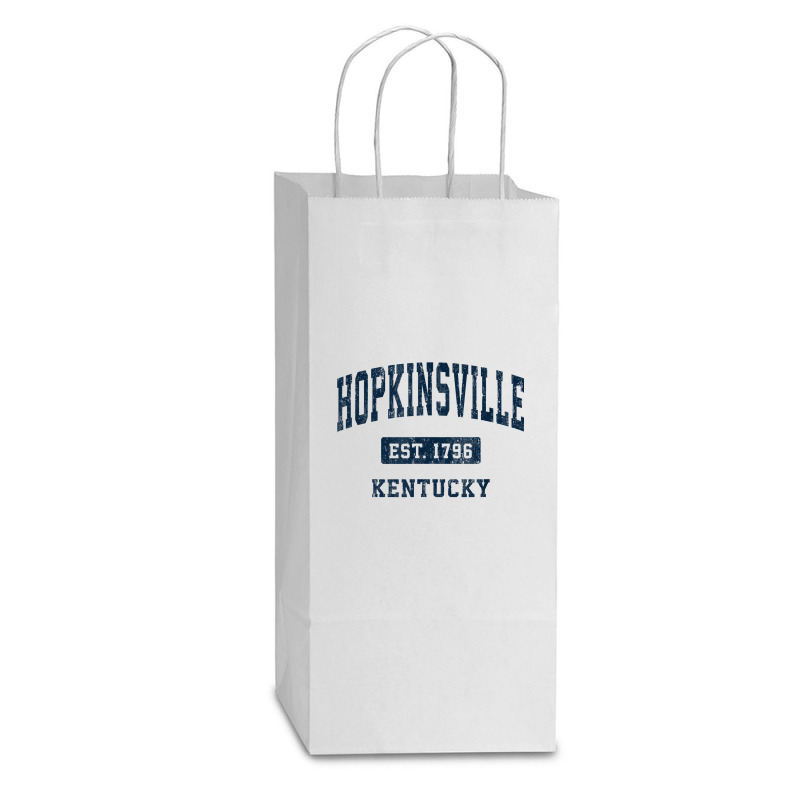 Hopkinsville Kentucky Ky Vintage Athletic Sports Design T Shirt Double Wine Paper Bag - 6 1/2 X 3 1/2 X 12 3/8 | Artistshot