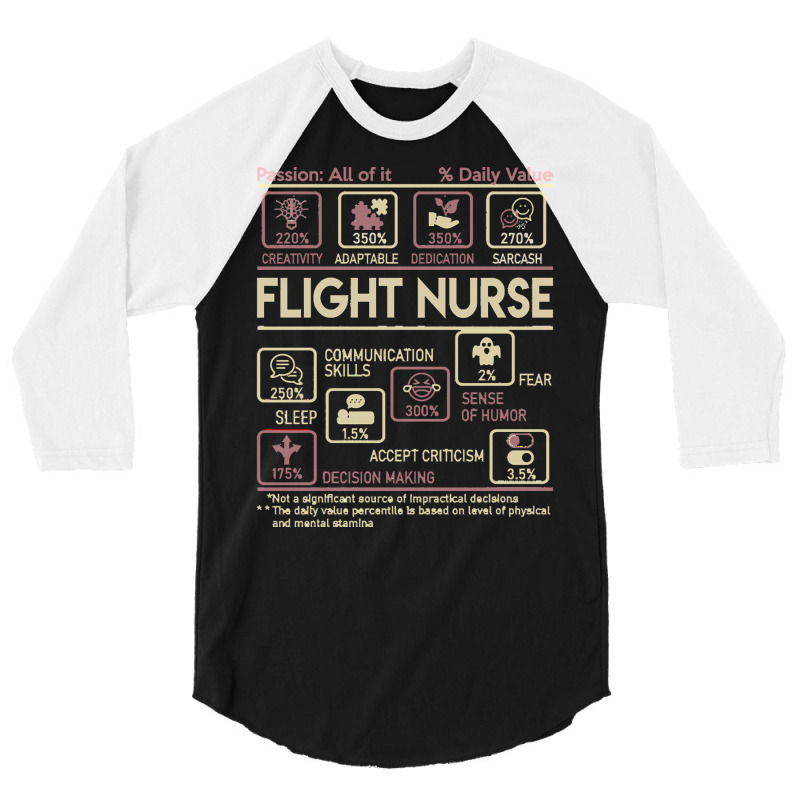 Flight Nurse T  Shirt Flight Nurse T Shirt   Multitasking Daily Value 3/4 Sleeve Shirt | Artistshot