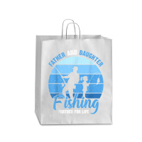 Mens Father & Daughter Fishing Partner For Life New Father Queen Paper Bag - 16 X 6 X 19 1/4 | Artistshot