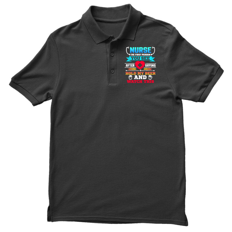 Hold My Beer And Watch This T  Shirt Hold My Beer And Watch This! Funn Men's Polo Shirt | Artistshot