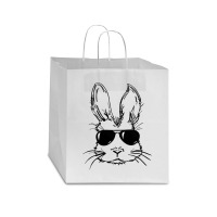 Bunny Face With Sunglasses Easter Day For Boys Men Kids Star Paper Bag - 13 X 7 X 13 | Artistshot