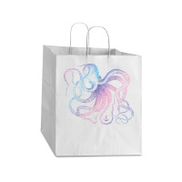 Octopus Shirt Cool Vintage Marine Biologist Ocean Sea Life 1 T Shirt Take Out Paper Bag - 14 X 10 X 15 1/2 | Artistshot