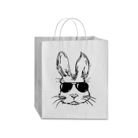 Bunny Face With Sunglasses Easter Day For Boys Men Kids Traveler Paper Bag -13 X 6 X 15 3/4 | Artistshot