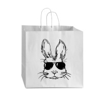 Bunny Face With Sunglasses Easter Day For Boys Men Kids Vogue Paper Bag - 16 X 6 X 12 | Artistshot