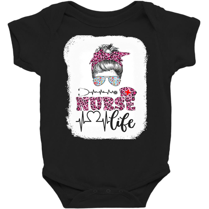 Nurse T  Shirt Nurse Life Leopard Registered Nurse, Cna, Nursing Schoo Baby Bodysuit | Artistshot