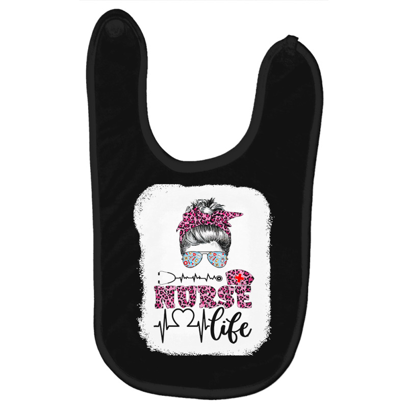 Nurse T  Shirt Nurse Life Leopard Registered Nurse, Cna, Nursing Schoo Baby Bibs | Artistshot