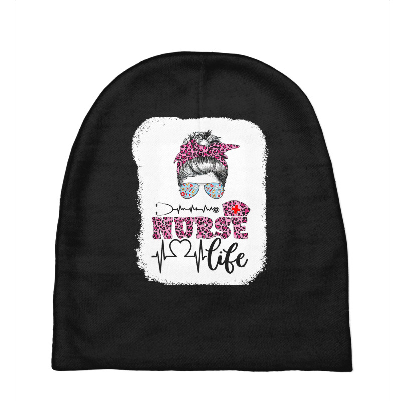 Nurse T  Shirt Nurse Life Leopard Registered Nurse, Cna, Nursing Schoo Baby Beanies | Artistshot