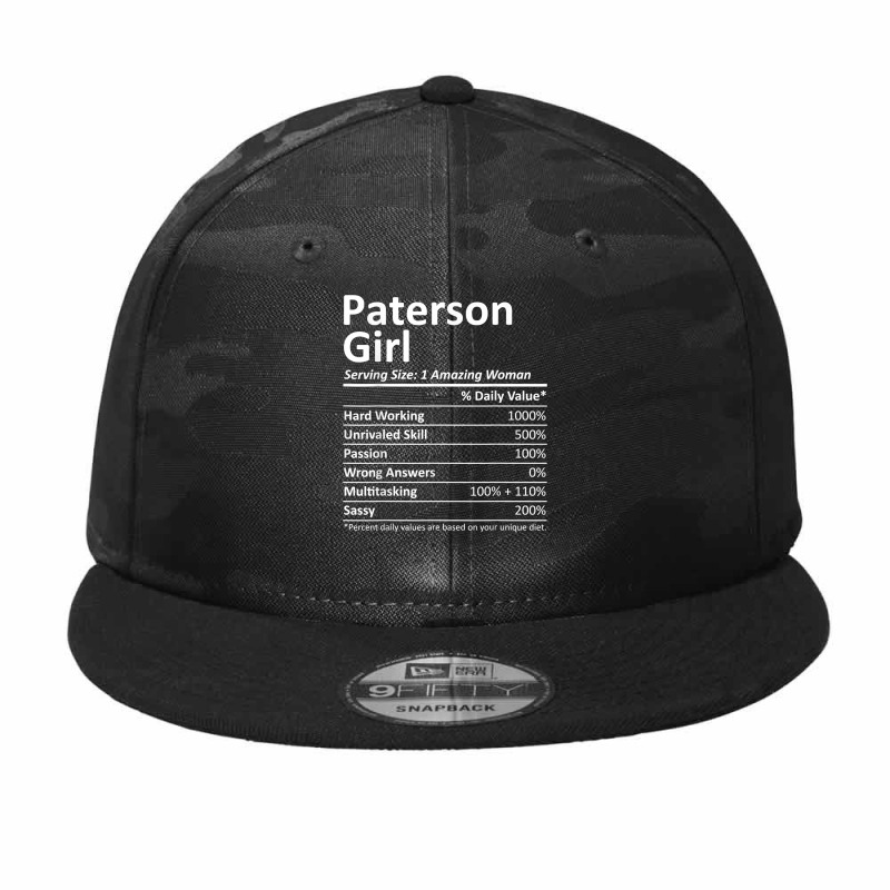 Paterson Girl Nj New Jersey Funny City Home Roots Usa Gift T Shirt Camo Snapback | Artistshot