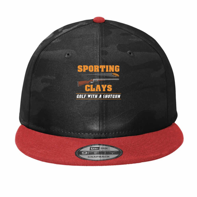 Sporting Clays   Golf With A Shotgun   Clay Target Shooting Pullover H Camo Snapback | Artistshot