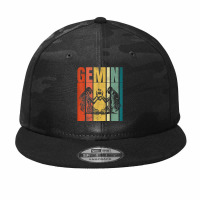 Vintage Gemini Man Astrology Lover Zodiac Gemini Birthday T Shirt Camo Snapback | Artistshot