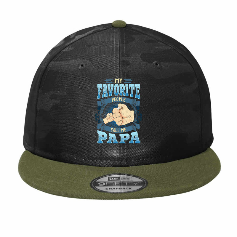 Mens My Favorite People Call Me Papa Gifts Papa Fathers Day Camo Snapback by thutrang92 | Artistshot