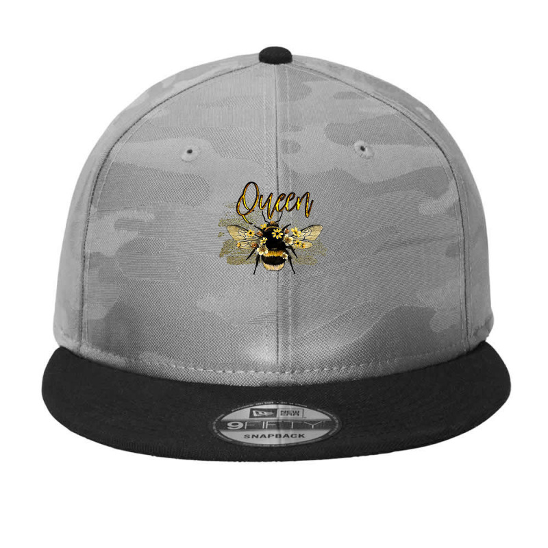 Bee Beekeeper Womens Cool Queen Bee With Crown Womens Girls 157 Hive B Camo Snapback | Artistshot