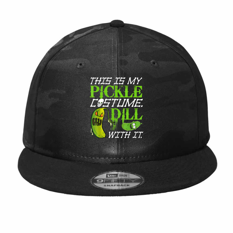 This Is My Pickle Costume Dill With It Scary Pickles Skull T Shirt Camo Snapback by bibonzgulnacqo | Artistshot