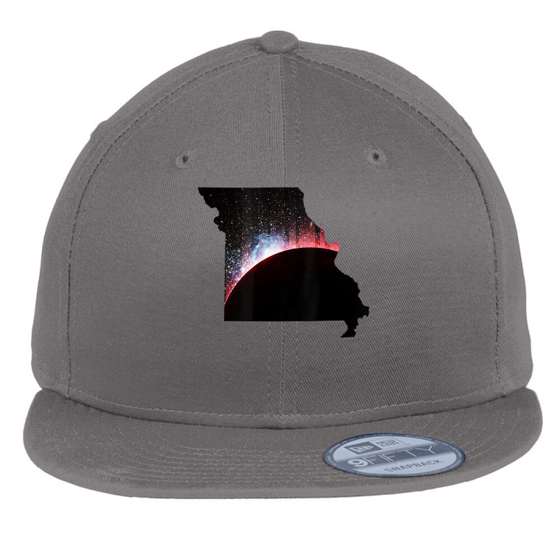 Missouri Total Solar Eclipse With 2017 Date & Map T Shirt Flat Bill Snapback Cap by marshall0976 | Artistshot