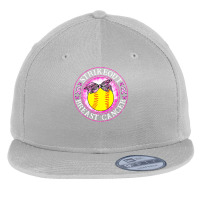 Softball Pitcher Hitter Catcher Strike Out Breast Cancer Awareness Sof Flat Bill Snapback Cap | Artistshot