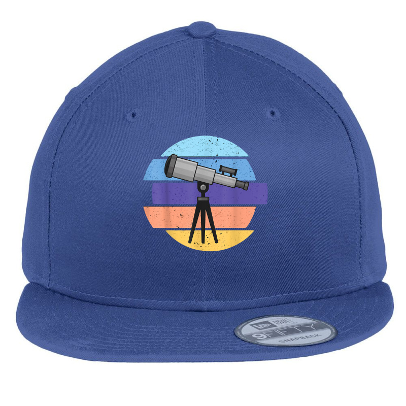 Telescope Retro Cosmology Watch The Stars In The Milky Way T Shirt Flat Bill Snapback Cap by LiadCotten | Artistshot