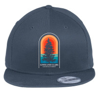 Retro Lewis And Clark National Forest Montana Hiking T Shirt Flat Bill Snapback Cap | Artistshot